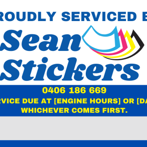 Static cling service sticker